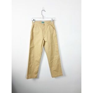 Kenzo Kids Logo Embroidered Straight Leg Khaki Colored Trousers 12A/150